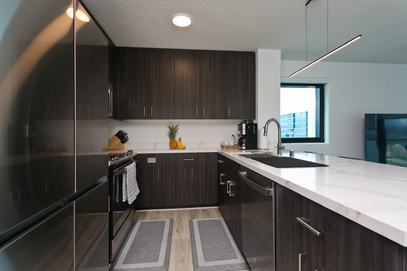 Fully equipped kitchen with modern appliances